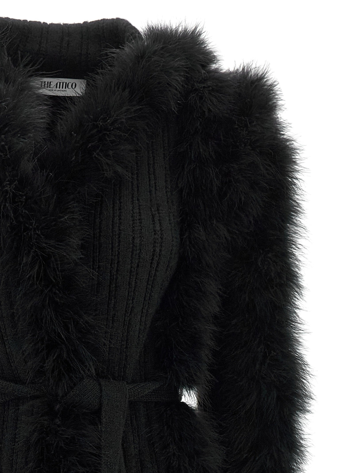 The Attico Dressing Gown Coat Black