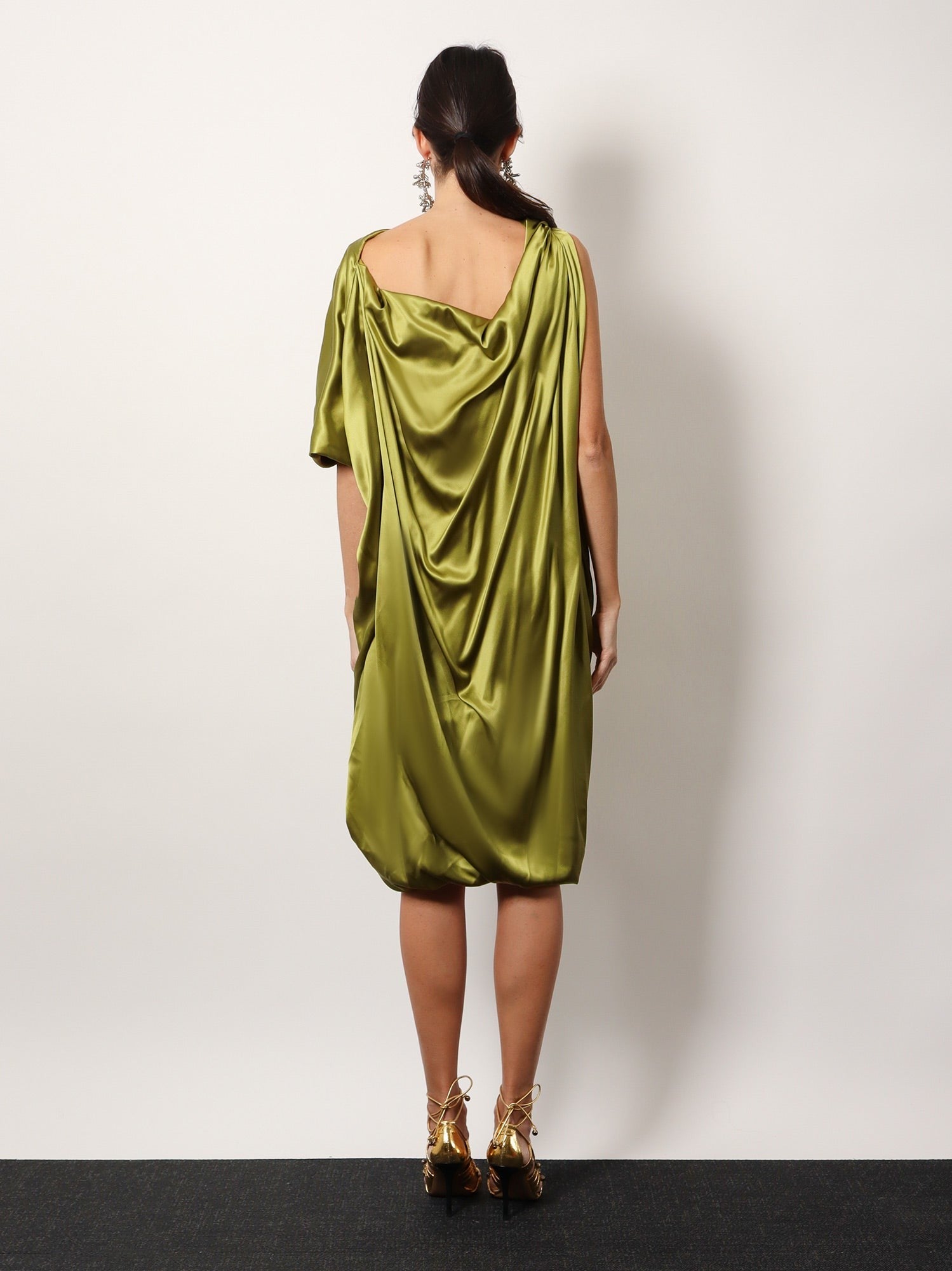 Dries Van Noten - Dries Van Noten Dalant Silk Dress With Lateral Knot - Women’s Clothing