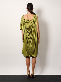 Dries Van Noten - Dries Van Noten Dalant Silk Dress With Lateral Knot - Women’s Clothing