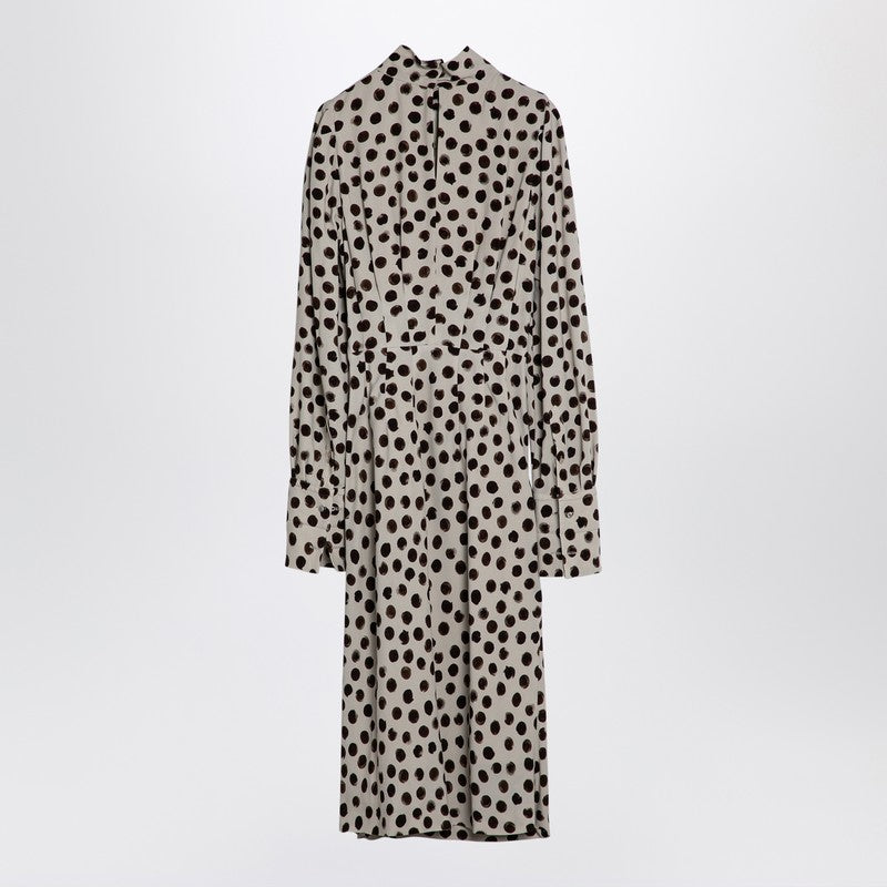 Dries Van Noten - Dries Van Noten Écru polka dot dress with bow - Women’s Clothing