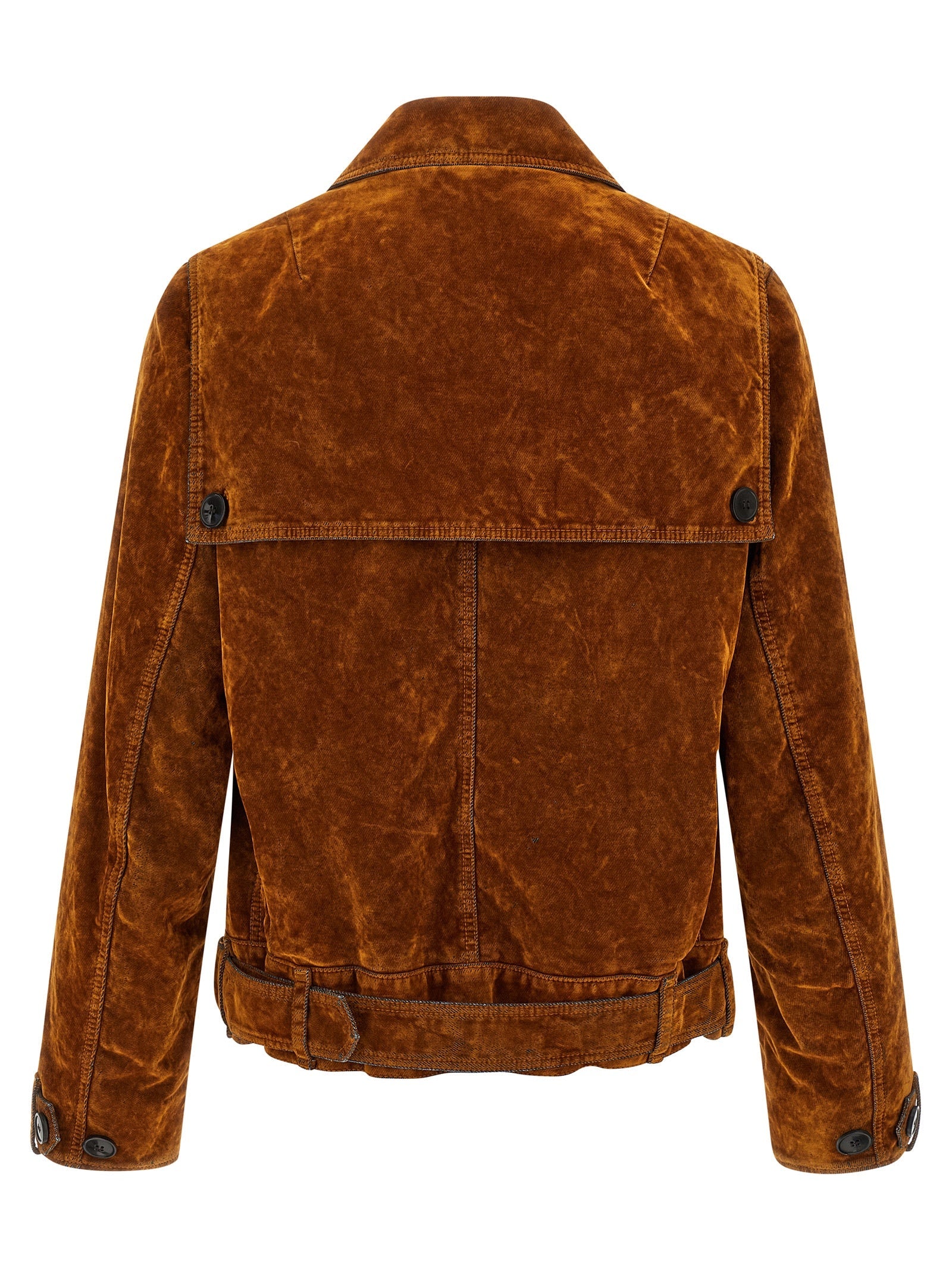 DRIES VAN NOTEN - DRIES VAN NOTEN - Velvet biker jacket - Men’s Outerwear