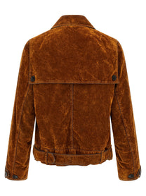DRIES VAN NOTEN - DRIES VAN NOTEN - Velvet biker jacket - Men’s Outerwear