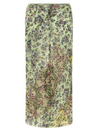 Dries Van Noten Floral Patchwork Skirt Green, view 2