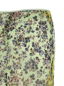 Dries Van Noten Floral Patchwork Skirt Green, view 4