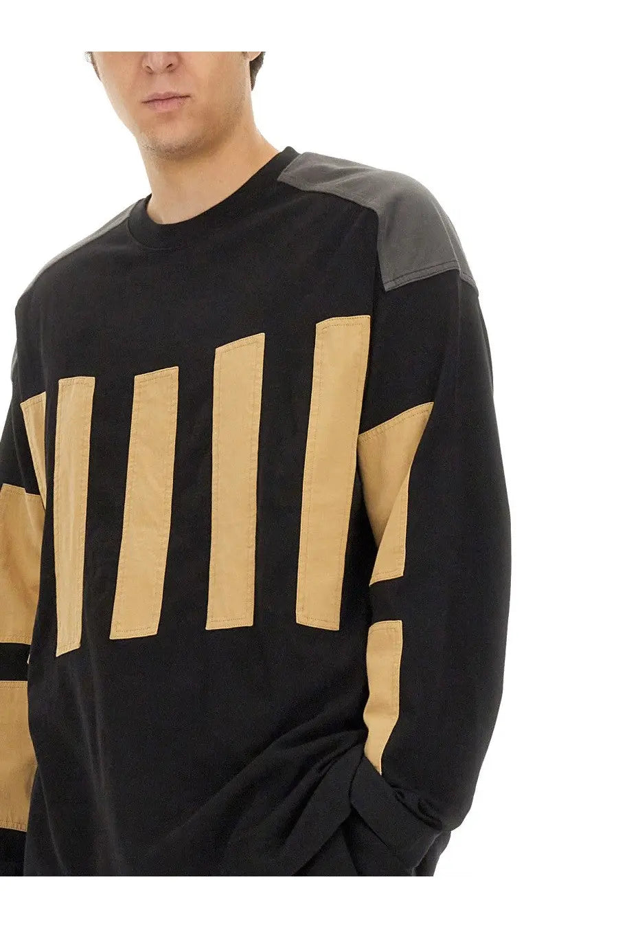 Dries Van Noten Men's Cotton Sweatshirt Black, view 4