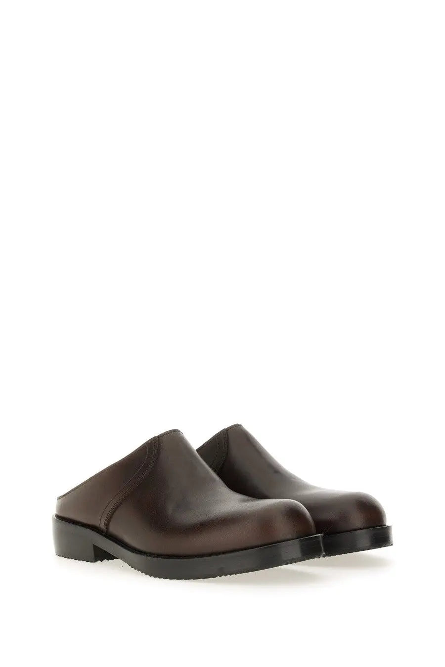 Dries Van Noten Men's Leather Clogs Brown, view 2