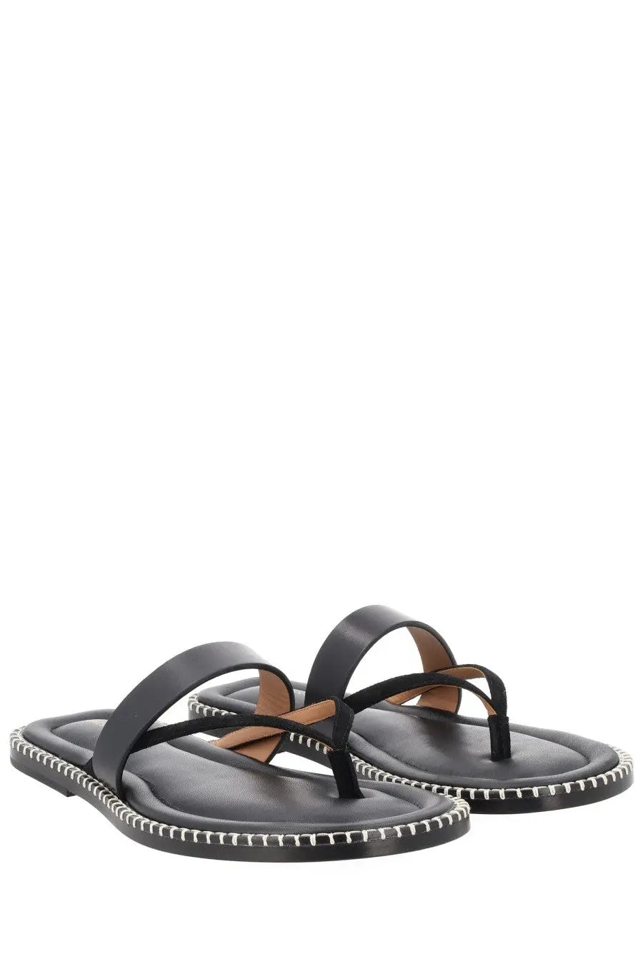 Dries Van Noten Men's Leather Sandal Black, view 2