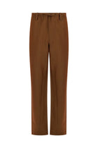 Dries Van Noten Men's Penny Long Trousers Brown