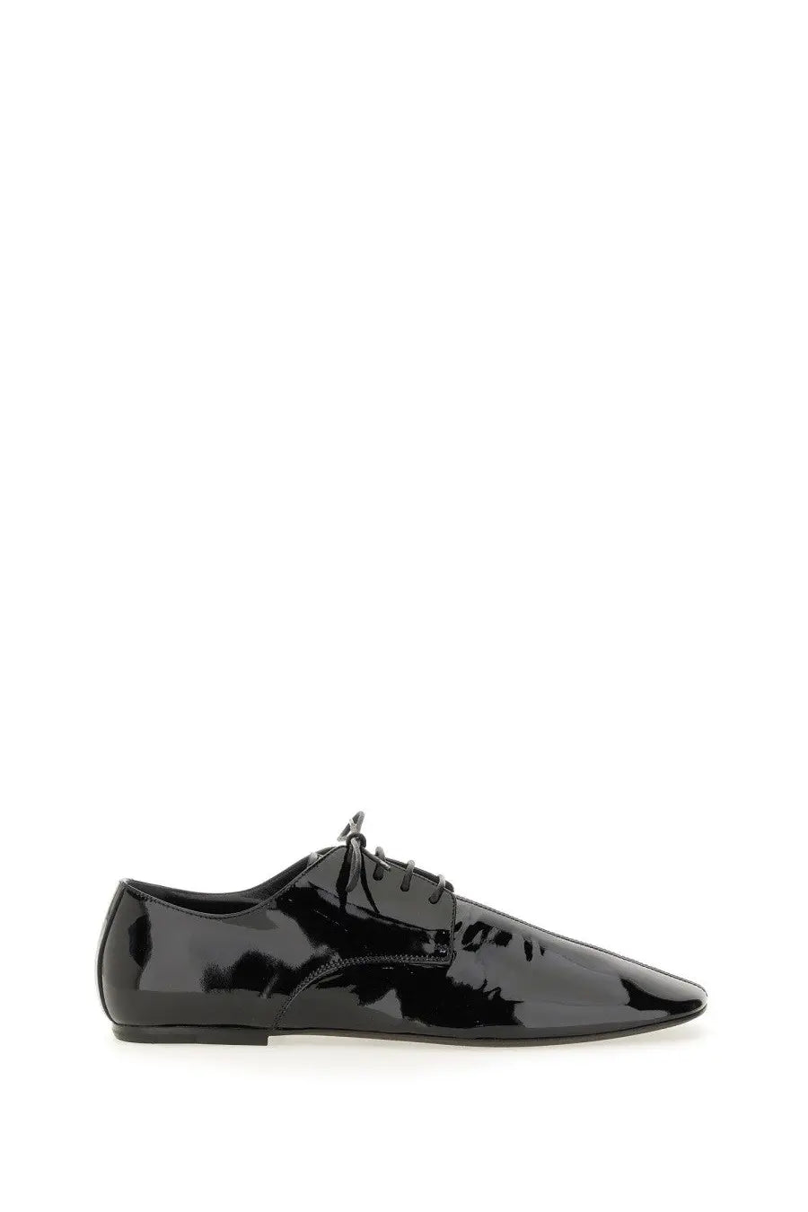 Dries Van Noten Men's Shiny Leather Lace up Shoe Black