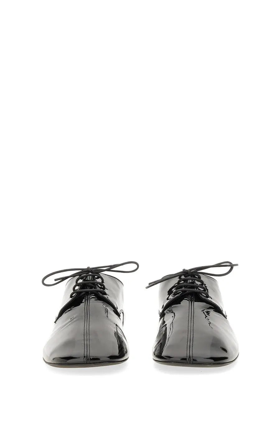 Dries Van Noten Men's Shiny Leather Lace up Shoe Black