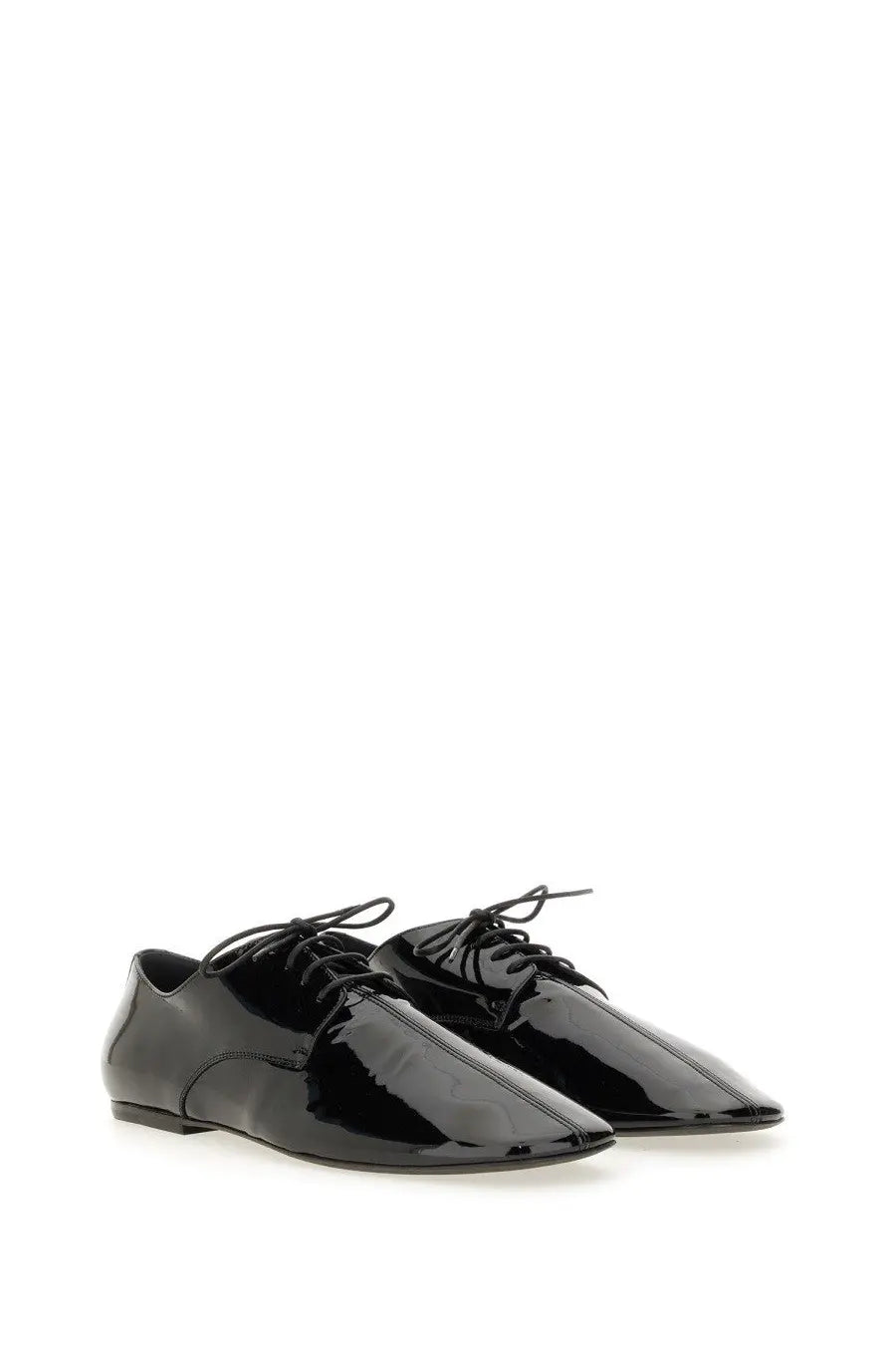 Dries Van Noten Men's Shiny Leather Lace up Shoe Black
