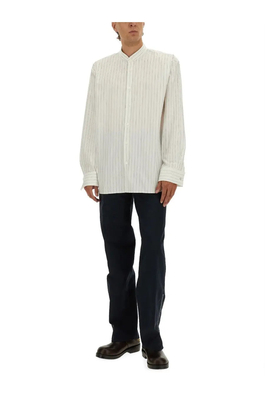 Dries Van Noten Men's Striped Shirt White, view 2