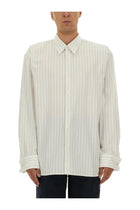 Dries Van Noten Men's Striped Shirt White
