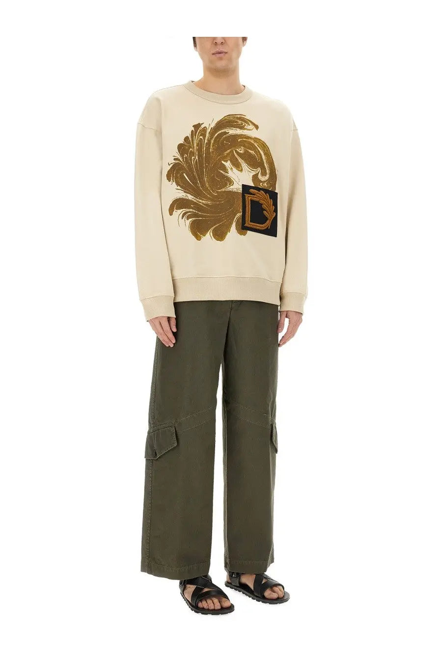Dries Van Noten Men's Sweatshirt Beige, view 2