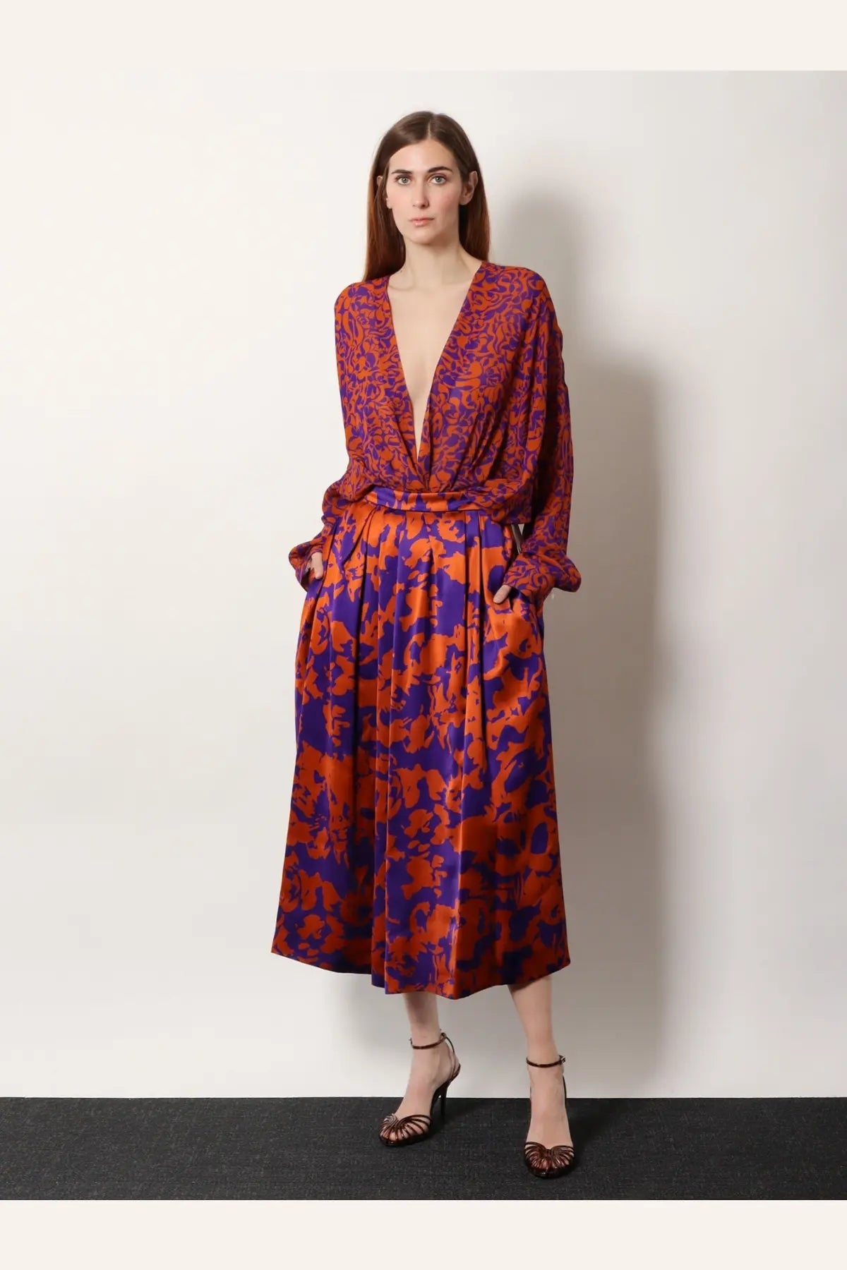 Dries Van Noten Women's Camiel Cotton Shirt Orange, view 2