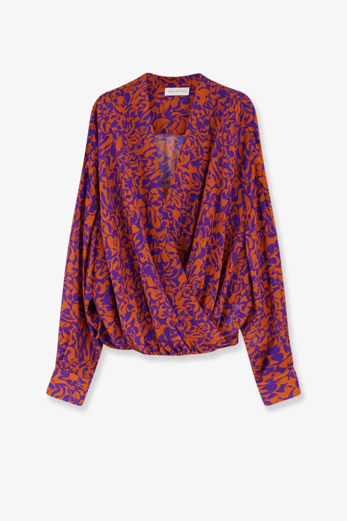 Dries Van Noten Women's Camiel Cotton Shirt Orange
