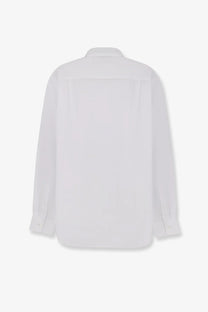 Dries Van Noten women’s cheers white cotton shirt with long sleeves classic collar and neatly stitched seams
