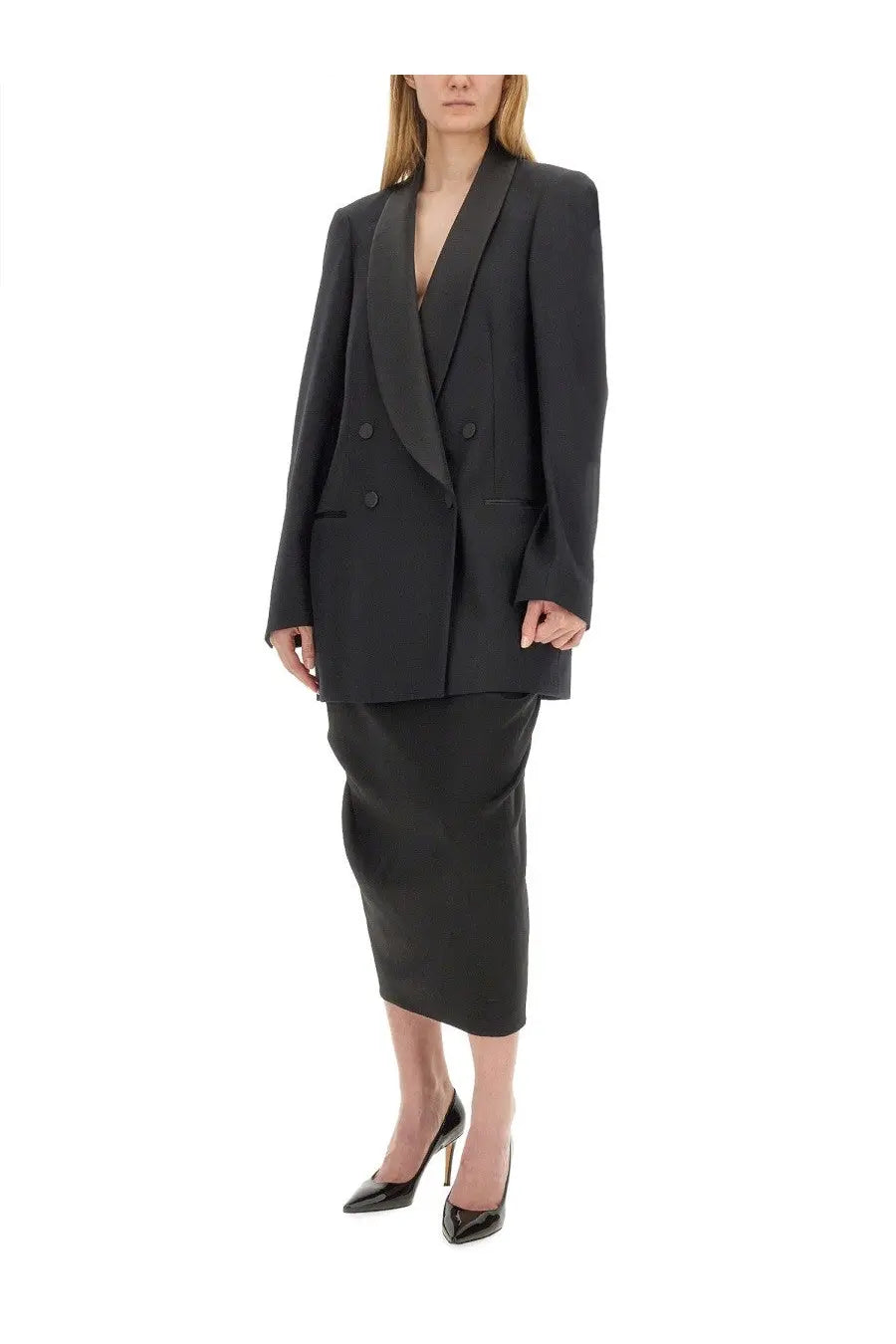 Dries Van Noten Women's Double Breasted Jacket Black, view 2