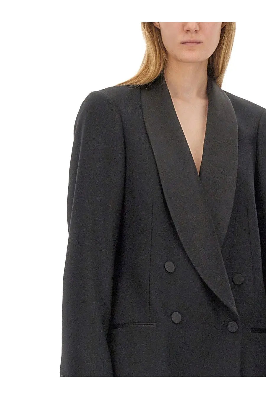 Dries Van Noten Women's Double Breasted Jacket Black, view 4