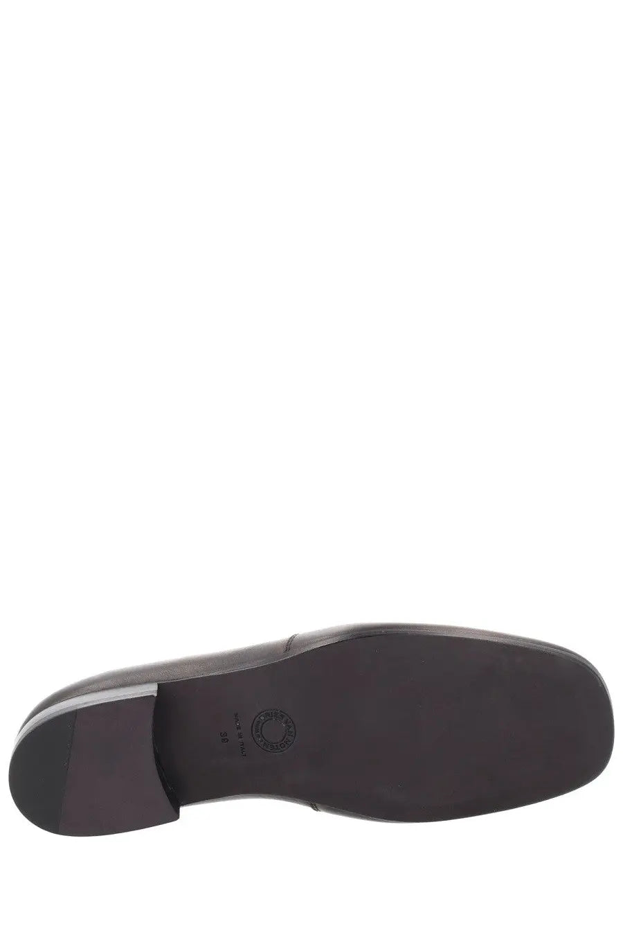 Dries van noten women’s brown leather loafer with square toe and low heel