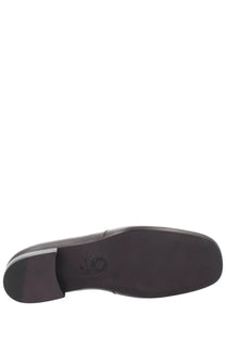 Dries van noten women’s brown leather loafer with square toe and low heel