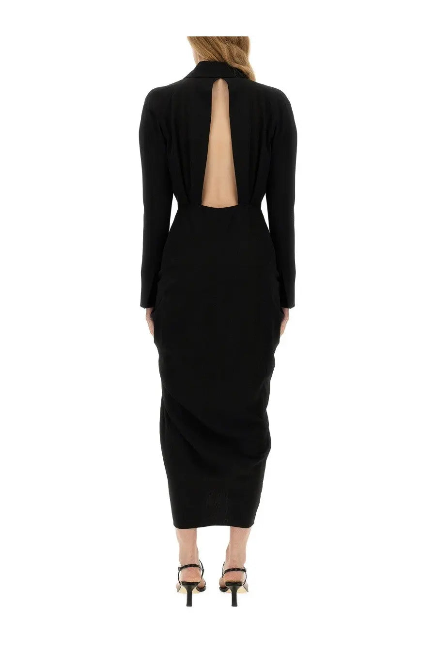 Dries Van Noten Women's Midi Dress Black, view 3