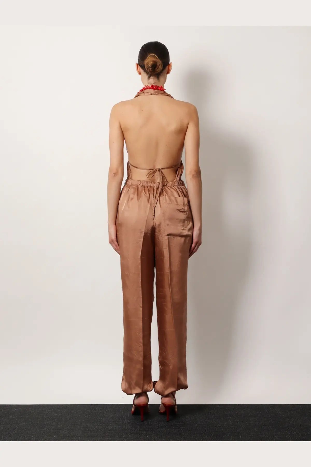 Dries Van Noten Women's Penra Viscose Trousers Grey, view 3