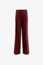 Dries Van Noten Women's Portias Wool Trousers Red