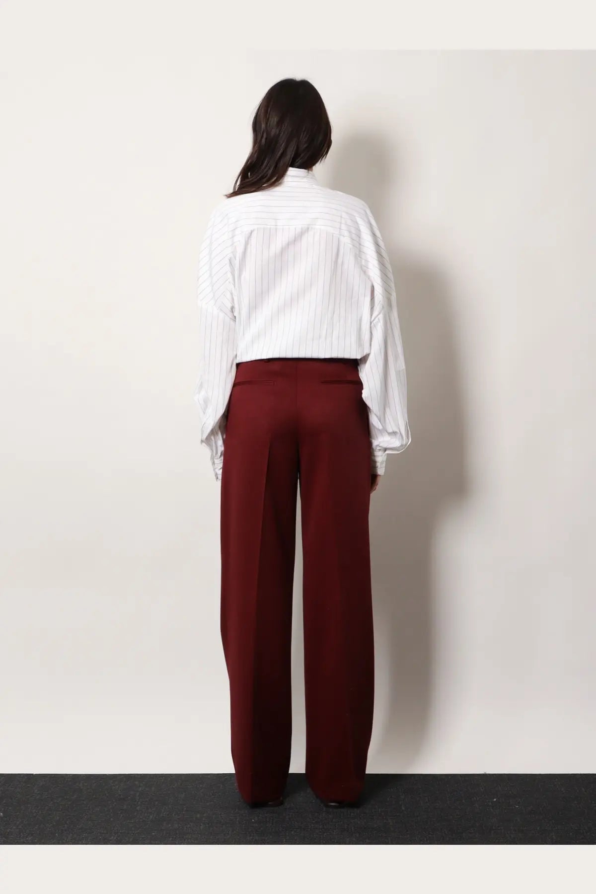 Dries Van Noten Women's Portias Wool Trousers Red, view 3