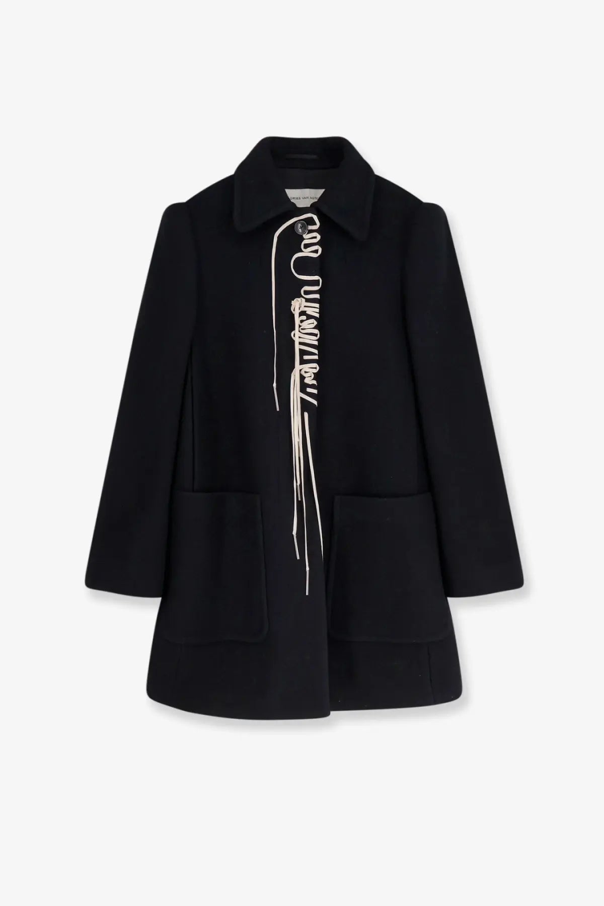 Dries Van Noten Women's Rebela Wool Blend Coat Black