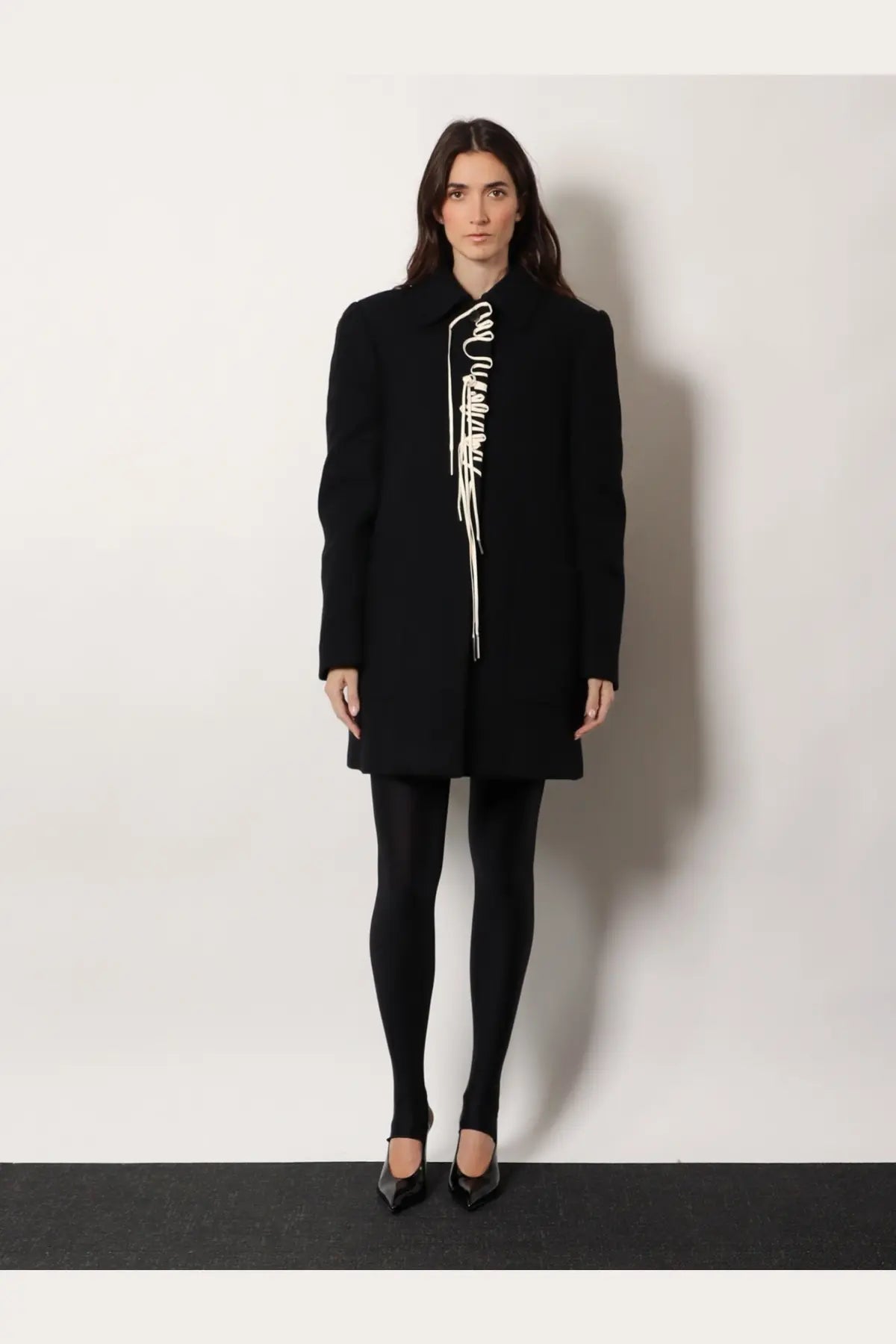 Dries Van Noten Women's Rebela Wool Blend Coat Black, view 2