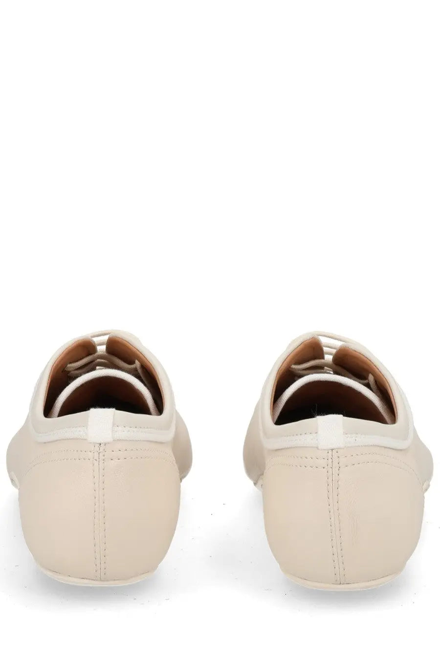 Dries Van Noten Women's Leather Sneaker Ballet Flats White, view 4