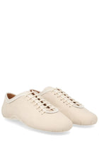 Dries Van Noten Women's Leather Sneaker Ballet Flats White, view 2