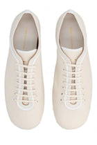Dries Van Noten Women's Leather Sneaker Ballet Flats White, view 5