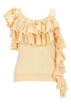 Dries Van Noten Women's Top with Ruches Yellow