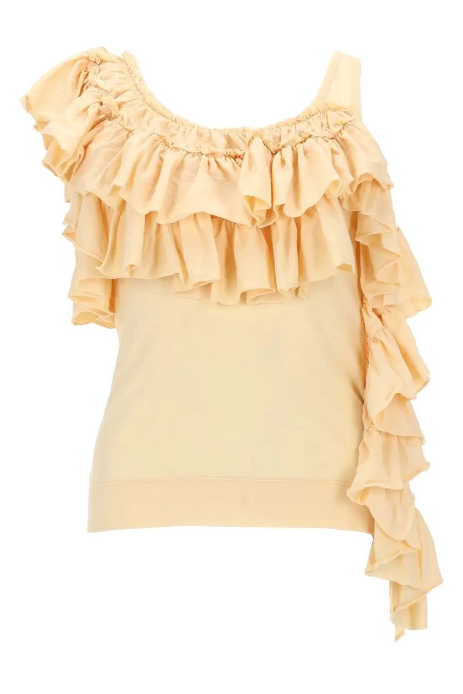 Dries Van Noten Women's Top with Ruches Yellow