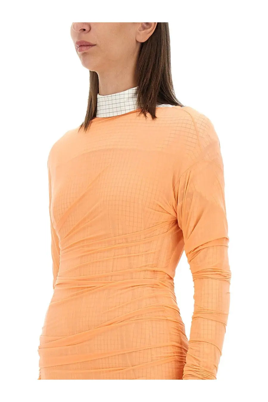Dries Van Noten Women's Tulle Tops Orange, view 4