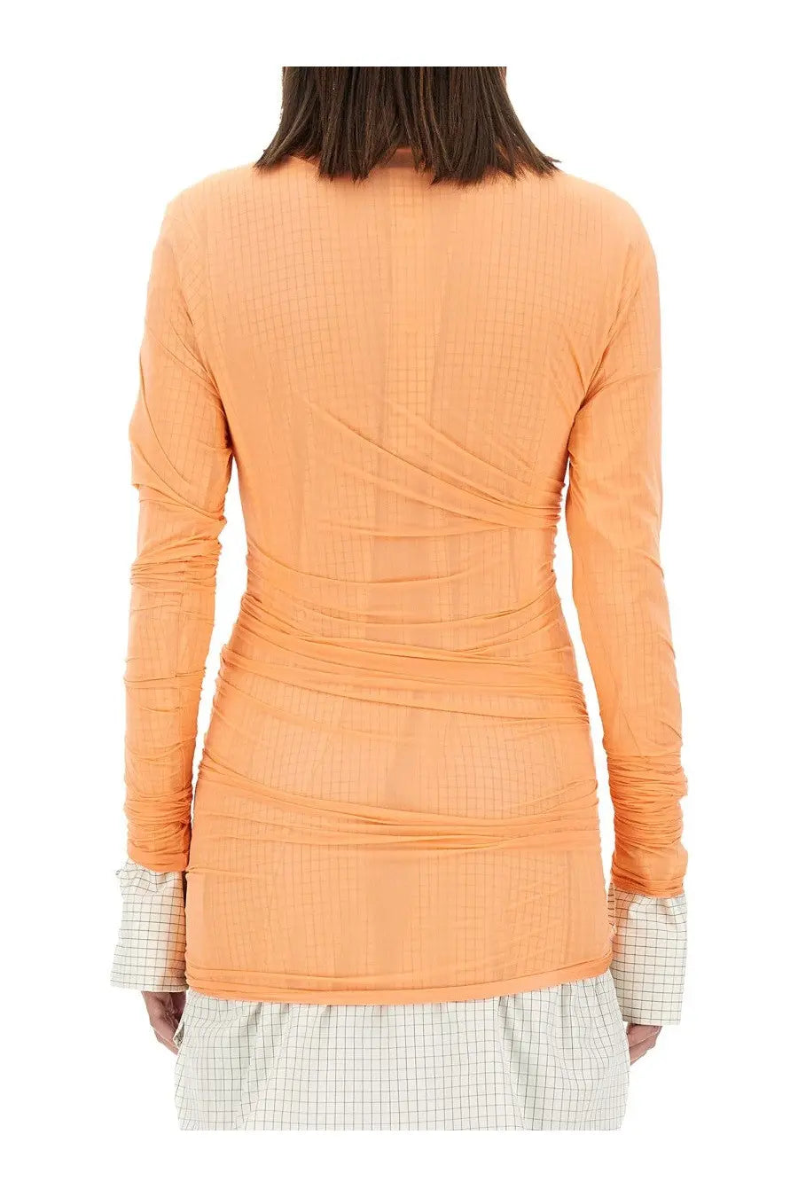 Dries Van Noten Women's Tulle Tops Orange, view 3