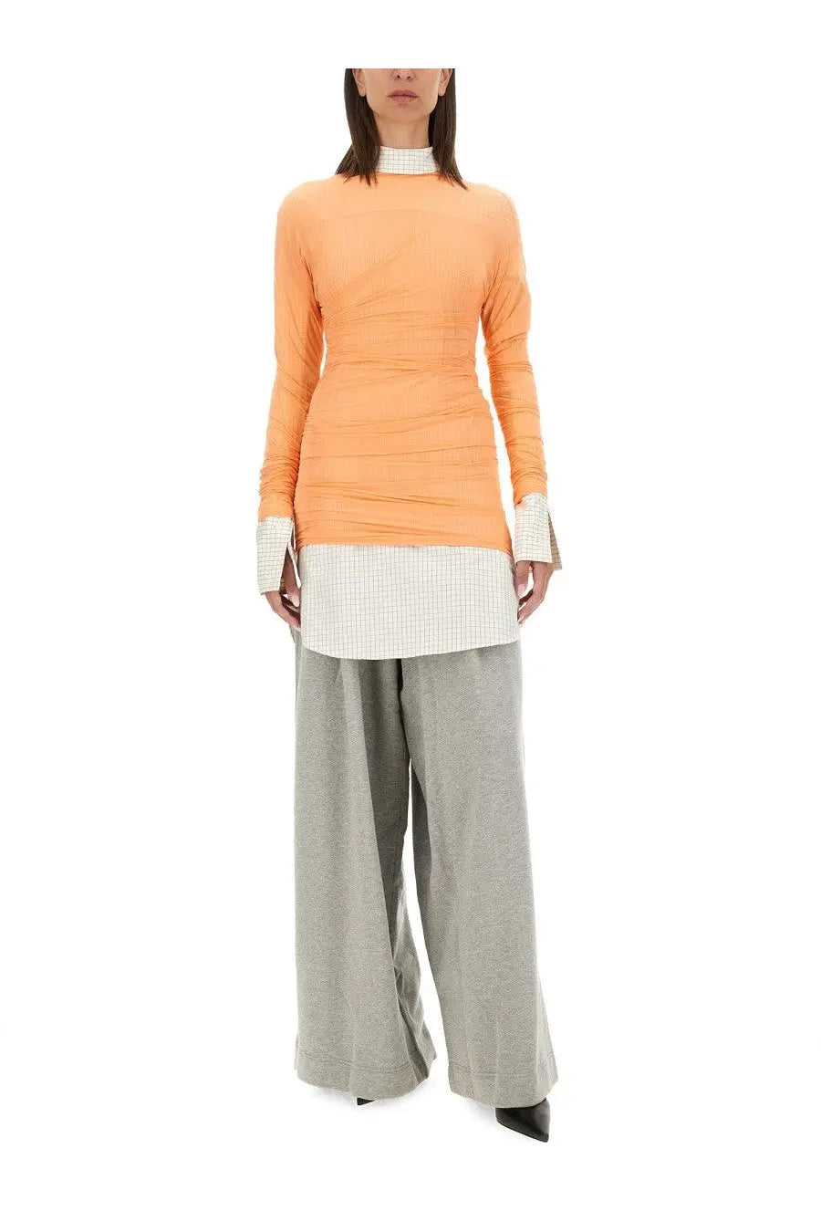 Dries Van Noten Women's Tulle Tops Orange, view 2