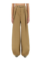 Dries Van Noten Women's Wide Leg Pants Beige