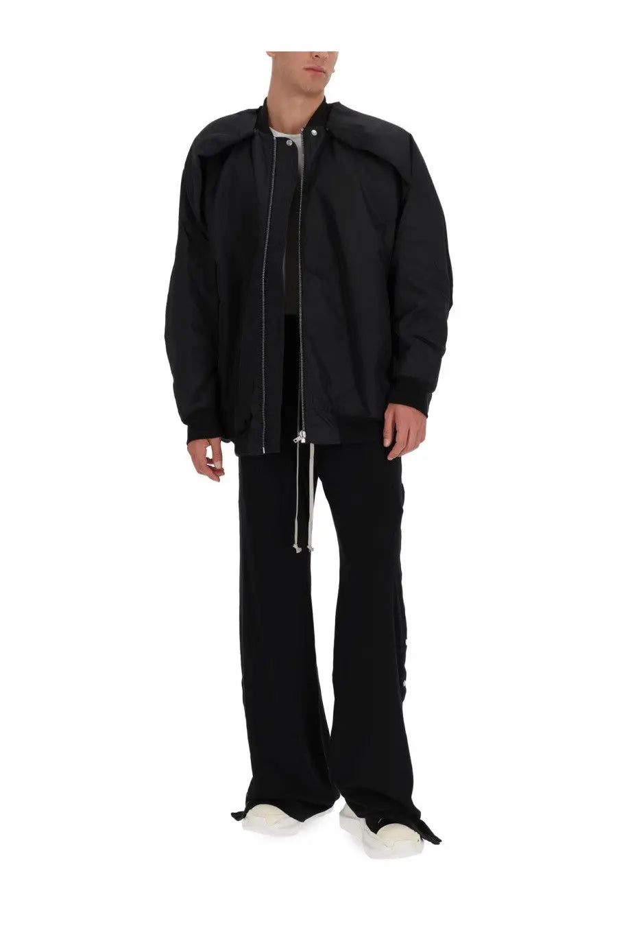 DRKSHDW Men's Bomber Jacket Convertible Jumbo Peter Flight Black, view 2