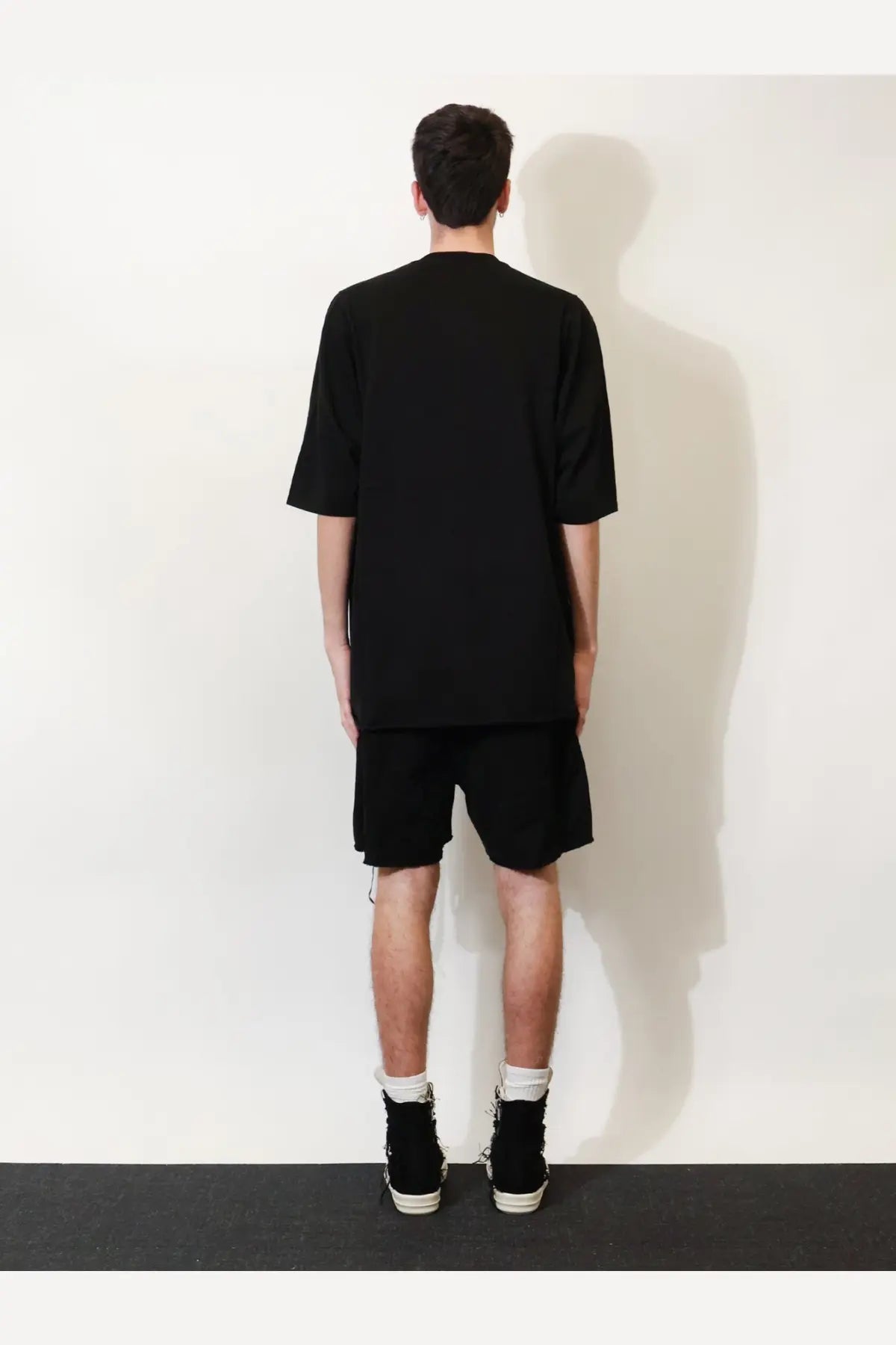 Drkshdw men’s black oversized cotton t-shirt with short sleeves and relaxed fit