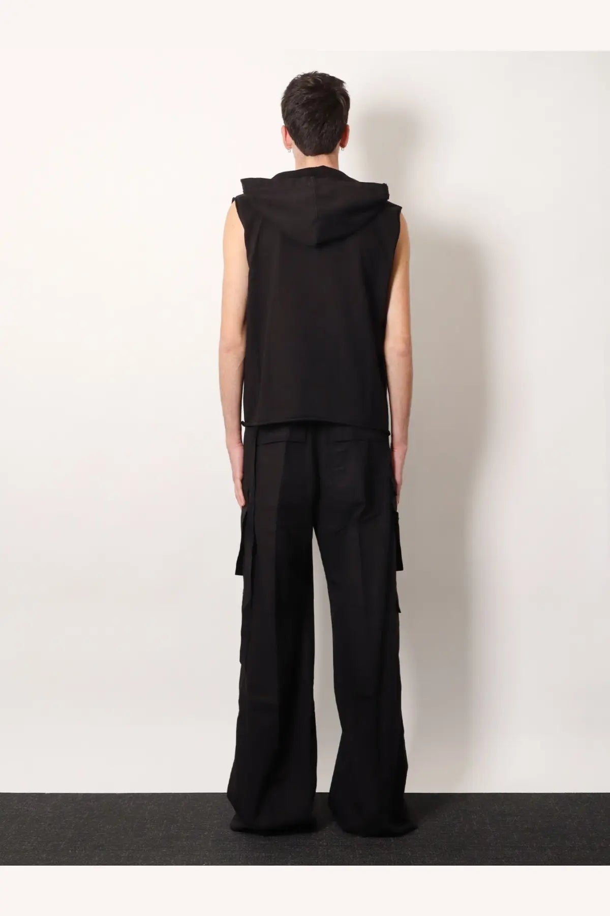DRKSHDW Men's Double Cargo Jumbo Belas Trousers Black, view 3