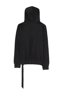 Drkshdw men’s oversized black felpa con cappuccio sweatshirt with hood and drawstring hem in cotton blend material