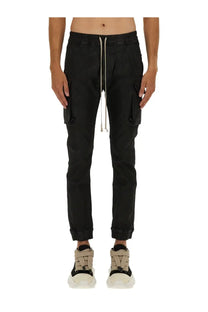 Drkshdw men’s jogger pants mastodon black with drawstring waist and rolled cuffs in black cargo style