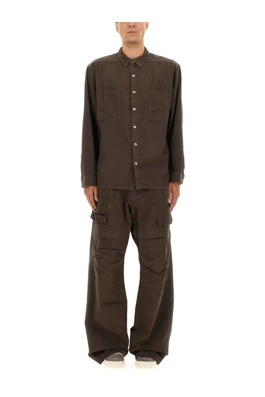 DRKSHDW Men's Jumbo Outershirt Shirt Brown