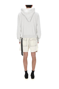 Drkshdw men’s mountain sweatshirt white minimalist hoodie with relaxed fit and subtle seam detailing