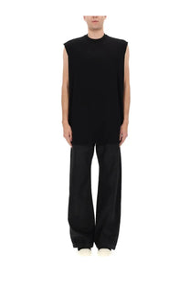 Drkshdw men’s tarp shirt black sleeveless knit top with relaxed oversized fit ideal for casual wear