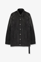 DRKSHDW Men's Waxed Black Denim Jacket Black