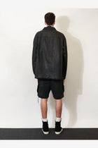 DRKSHDW Men's Waxed Black Denim Jacket Black, view 3